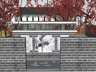 川式仿古庭院 仿古院落 仿古建筑 中式建筑 古建筑