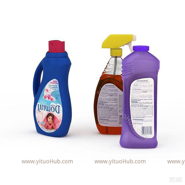 现代洗涤清洁用品模型