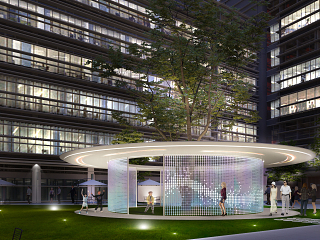 现代示范区廊架
