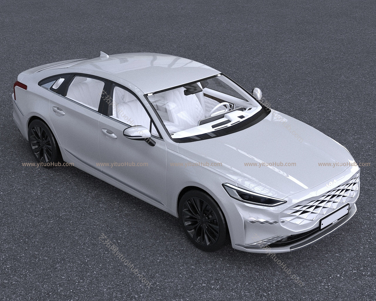 2021款起亚K8汽车低配版模型