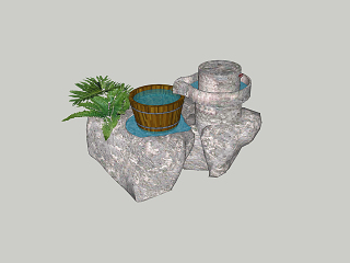 石磨景观小品水景