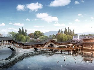 古建园林景观效果图