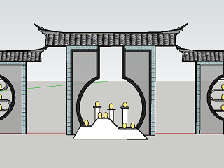 金蛋台室内售楼部景墙新中式