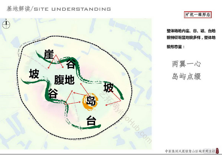 凤凰镇鸷山区矿坑工业遗址景观改造设计项目