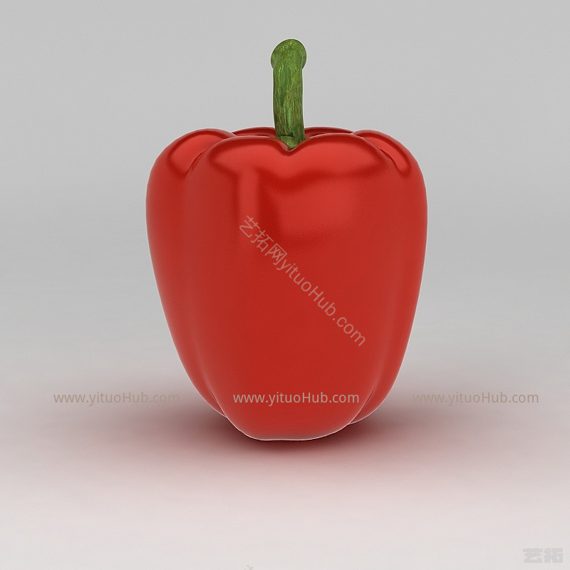 现代蔬菜红彩椒模型