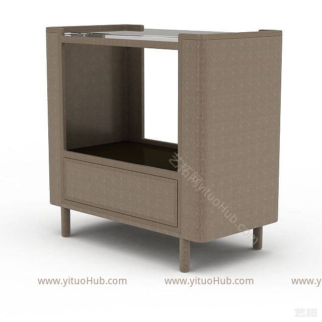 现代玻璃桌子模型