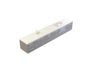 现代厨柜模型