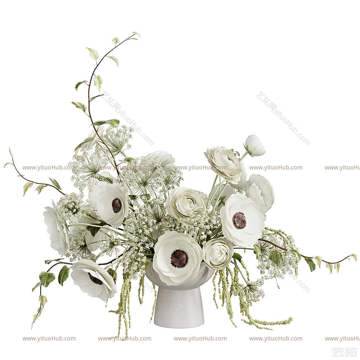 现代花瓶花艺