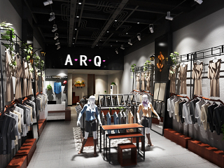 现代工业风服装店