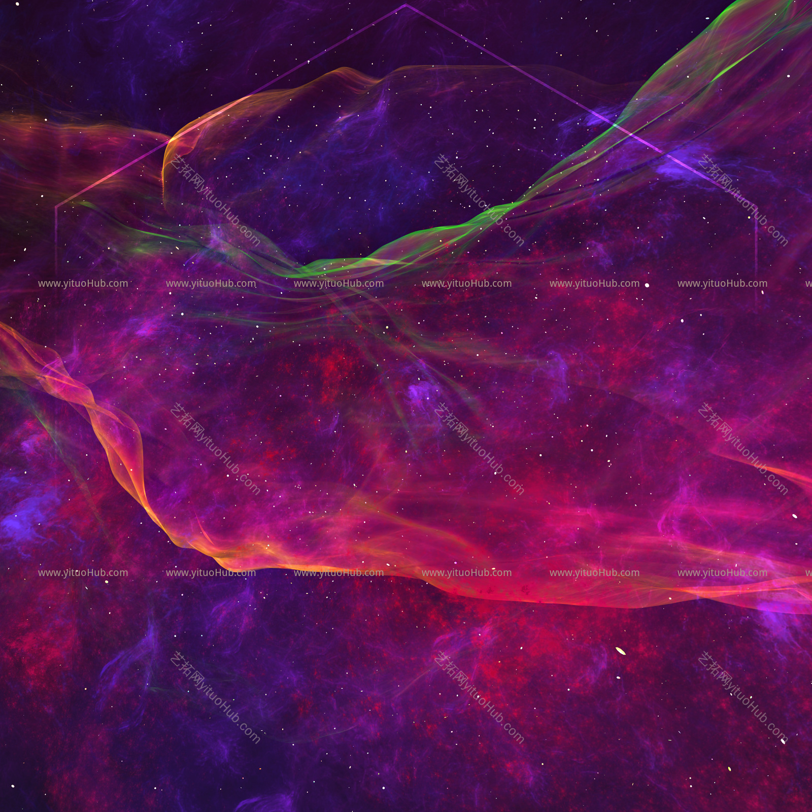 夜晚宇宙梦幻星空背景壁纸壁画装饰画