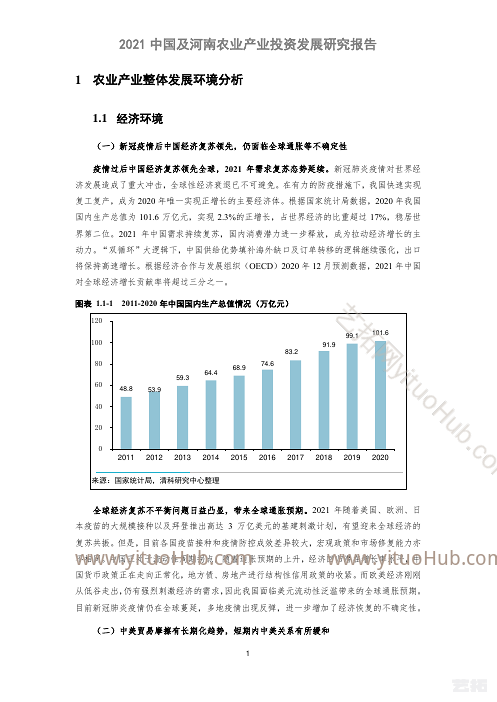 中国及河南农业产业投资发展研究报告