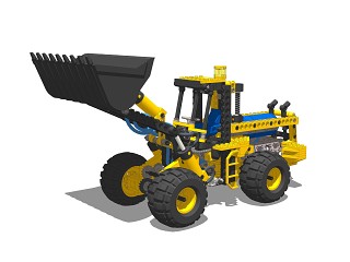 装载机 儿童 玩具 乐高 玩具 工程设备 铲车 拼装玩具机械 收割机 犁 工地 拖拉机