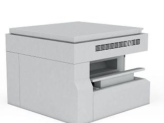 白色打印机模型