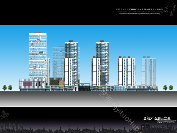 东莞·大朗镇银朗核心区家乐福城市综合体建筑方案设计