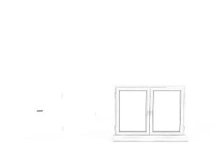 现代房间窗户模型