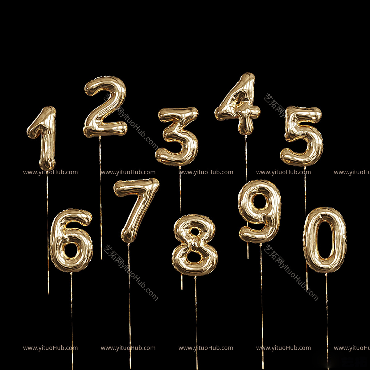 现代数字气球