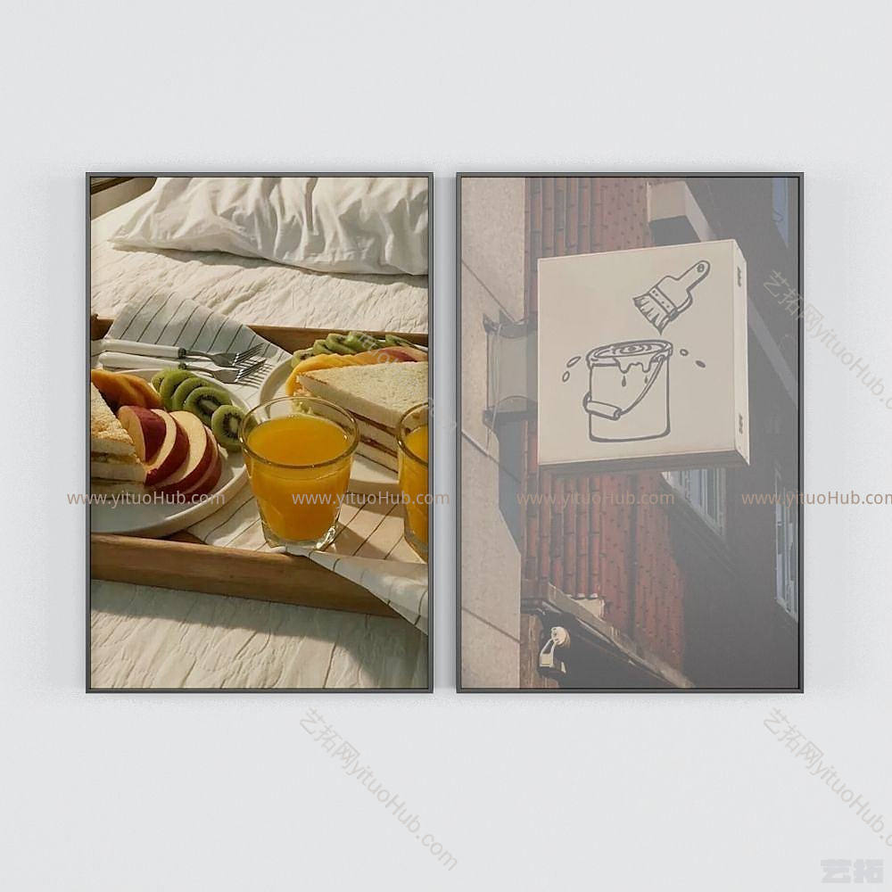 现代经典食物装饰画模型