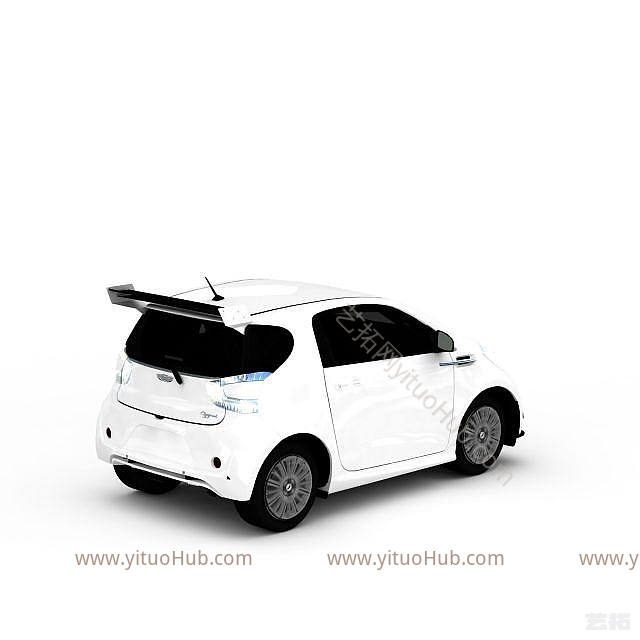 现代aston白色中型轿车模型