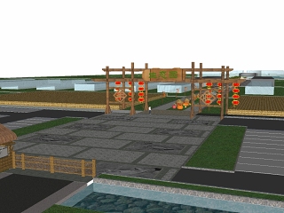 生态园 田园 村 村庄新农村
