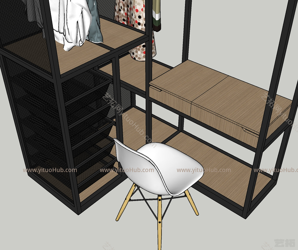 LOFT衣柜桌椅组合家具