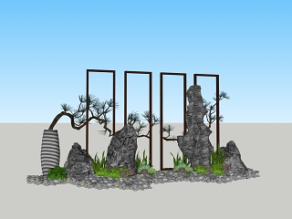 新中式假山