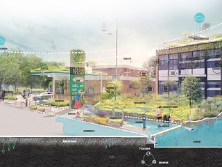 城市滨水竞赛风效果图