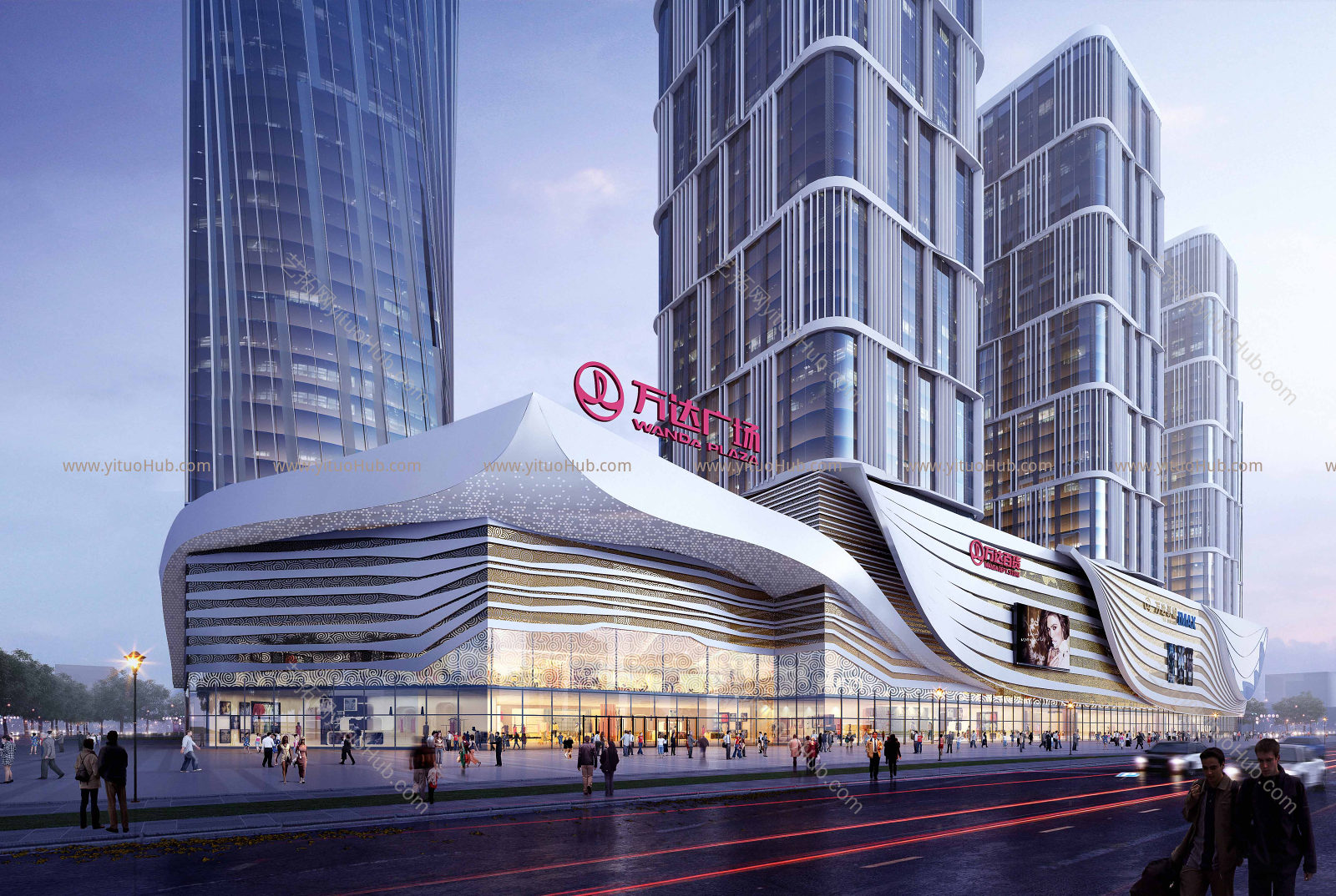 商业综合体建筑效果图