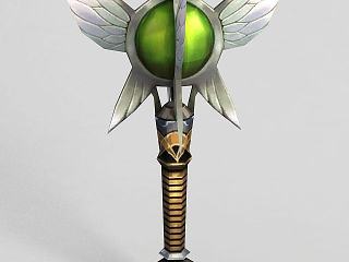 现代龙之谷武器法杖模型