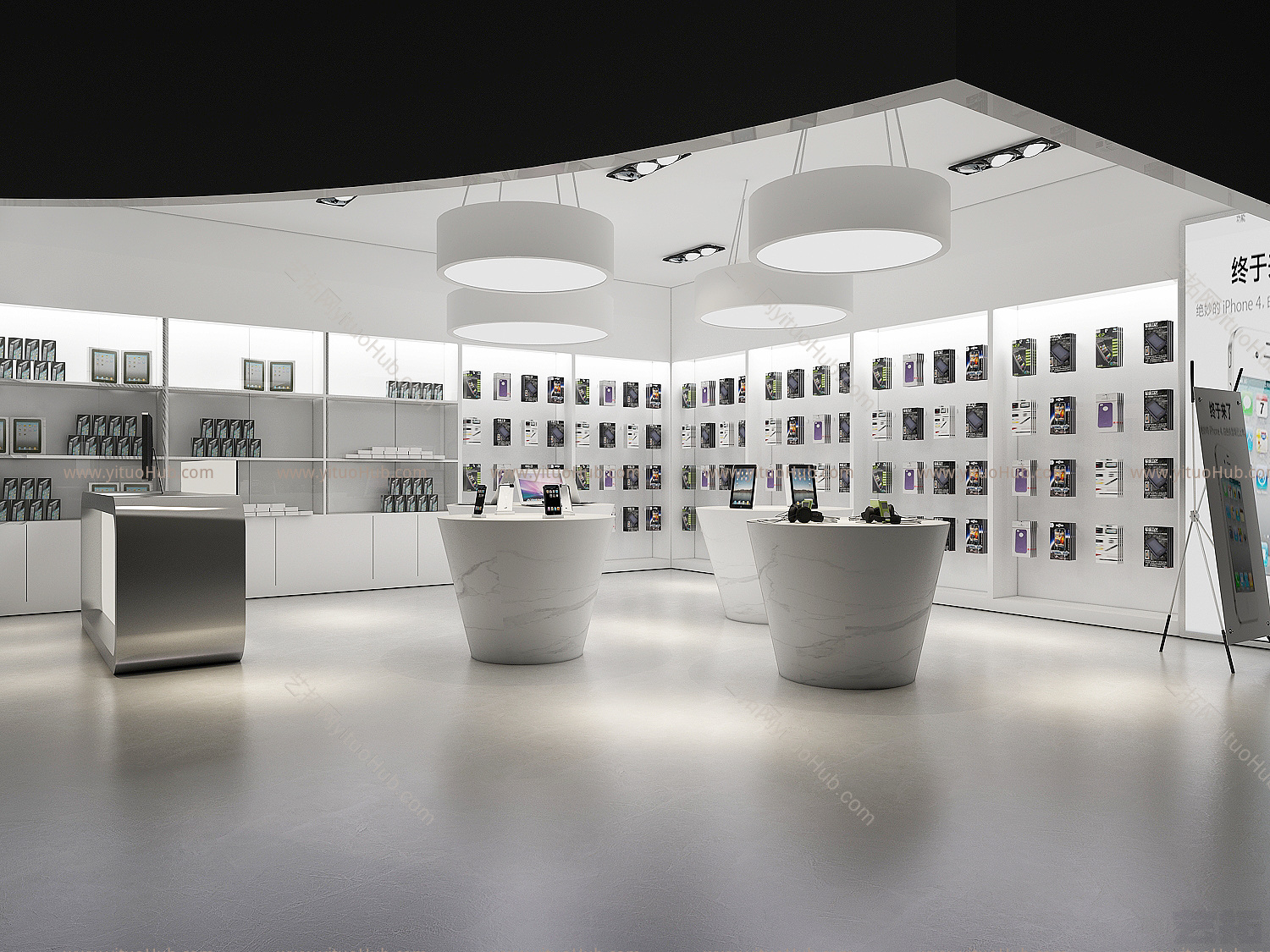 商场商铺，店铺门面店面，电脑手机数码店柜台，展柜架，展台，吧台，服务台