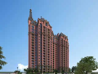 简欧住宅区 商业街 步行街 入口大门