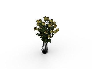 现代室内绿色植物模型