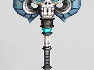 现代龙之谷武器斧头锤子模型