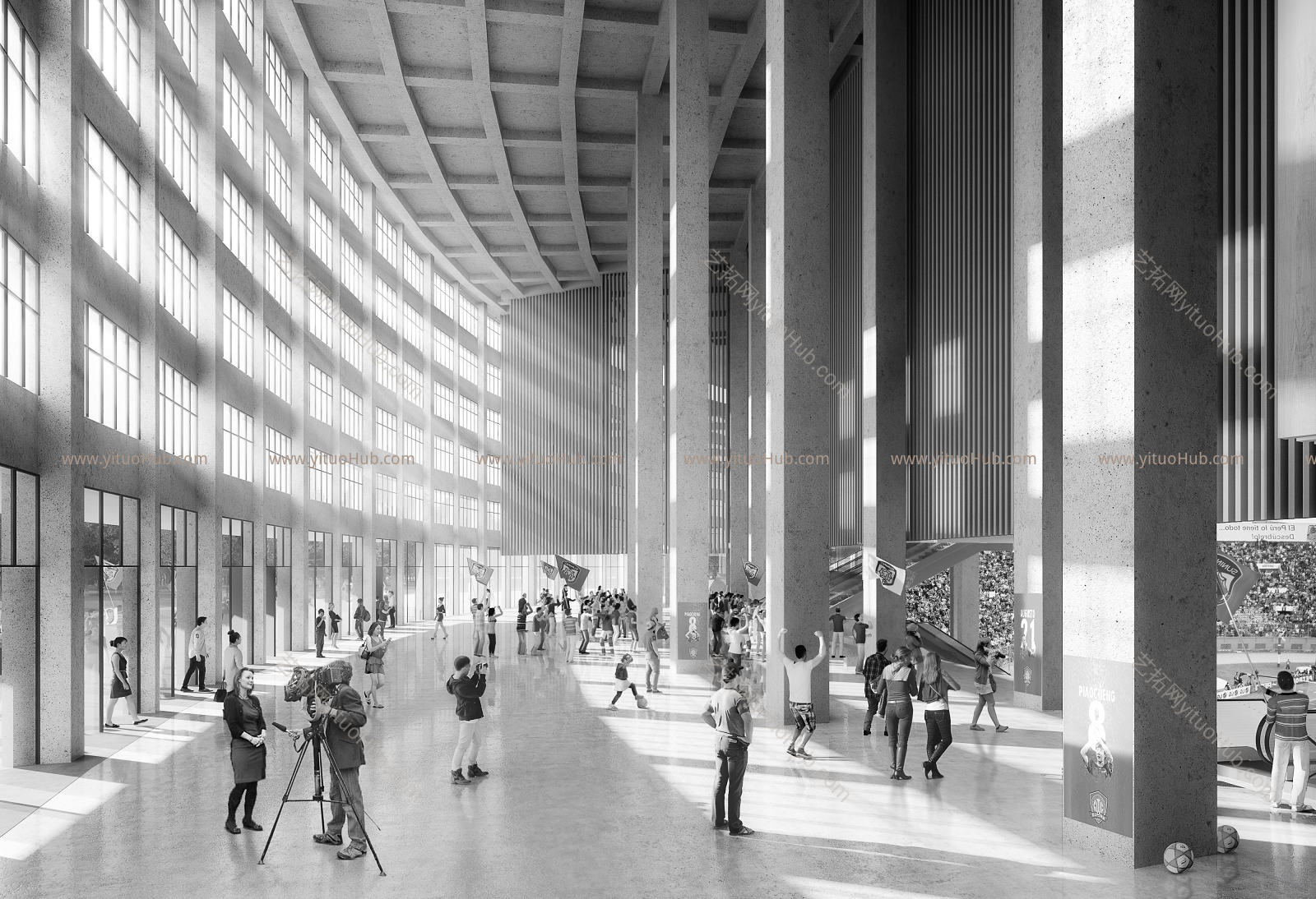 办公楼建筑室内效果图