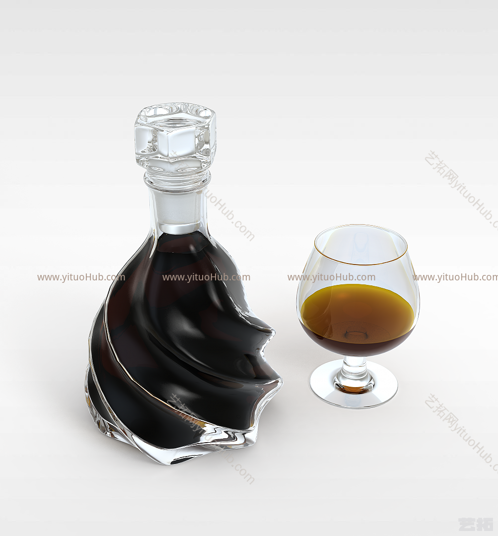 现代洋酒模型