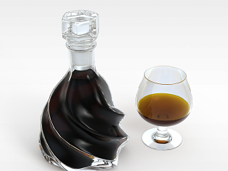 现代洋酒模型