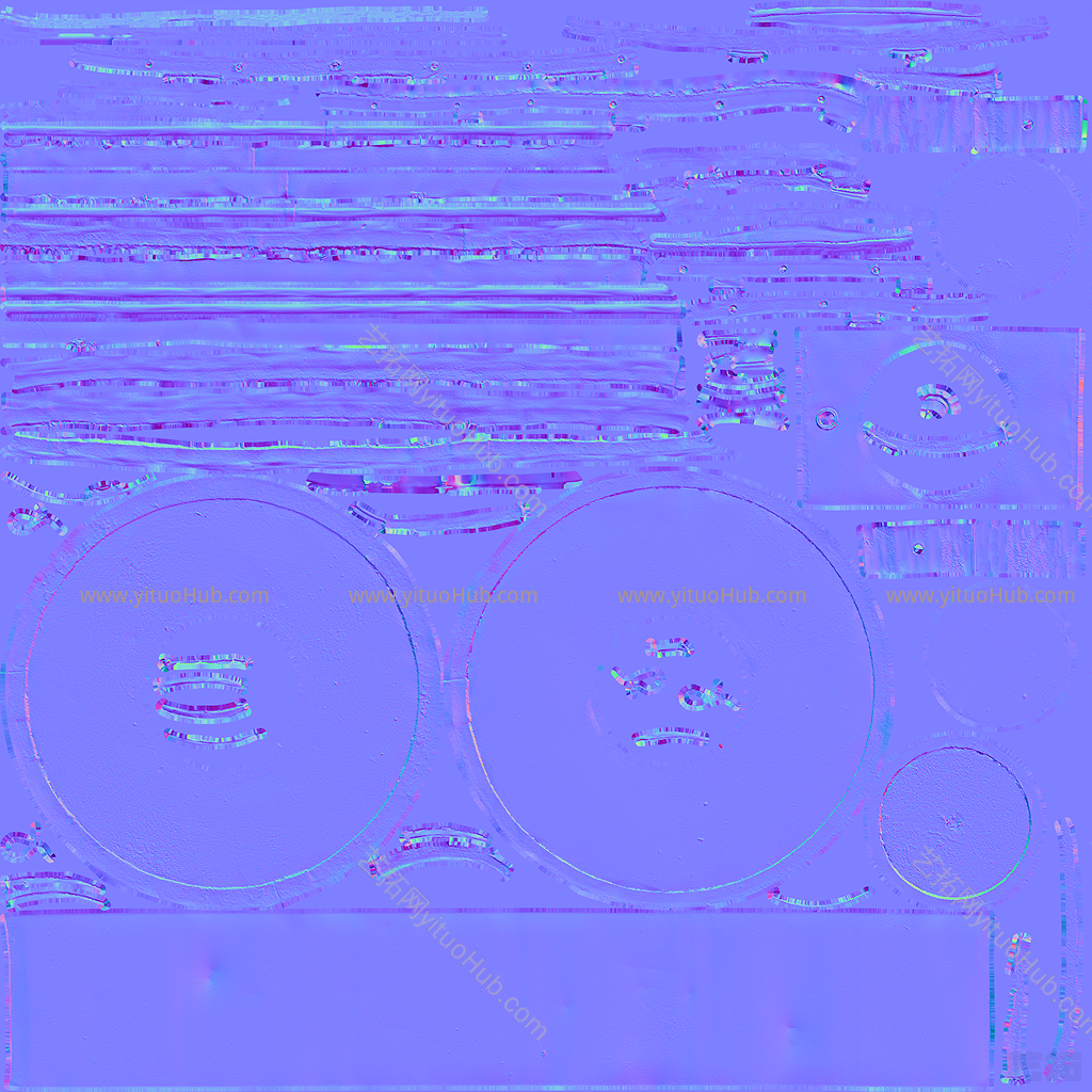 现代做旧旧物生锈铁皮金属器模型