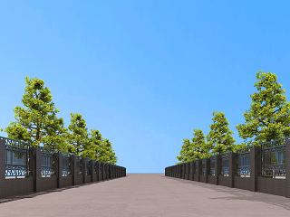 现代庭院栏杆 围墙