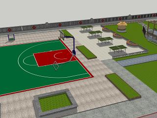 新中式社区休闲广场
