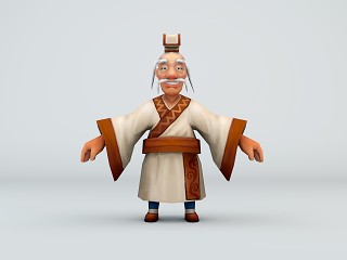 现代Q版小鱼儿与花无缺模型