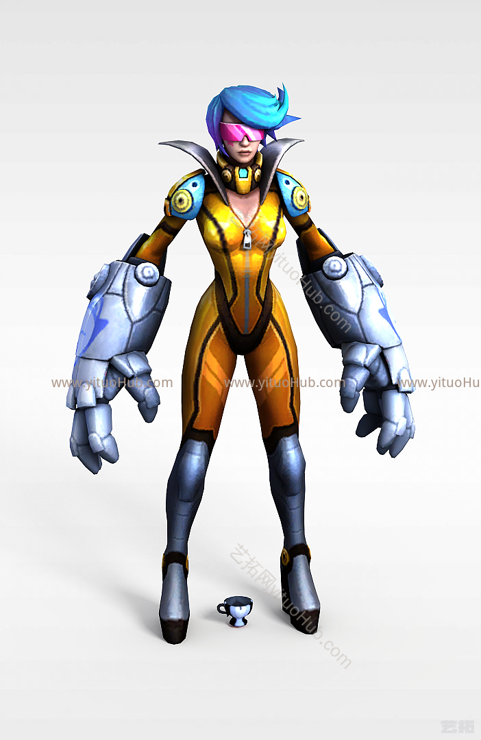 现代LOL蔚皮城执法官模型