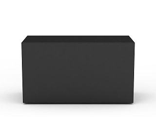 现代长方形黑色柜模型