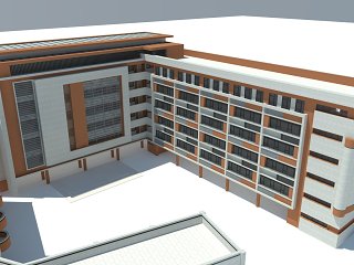 现代学校教学楼