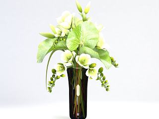 现代花卉装饰品模型