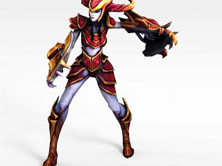 LOL希瓦娜龙血武姬模型