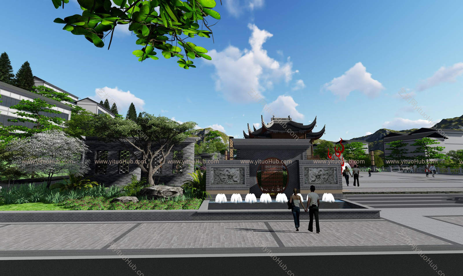 广场设计及周边建筑