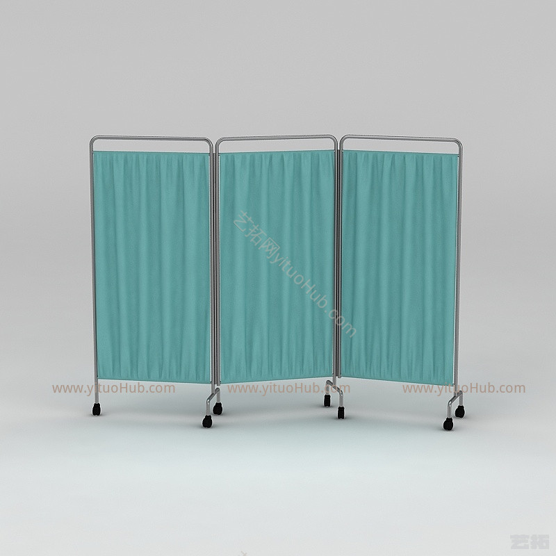 现代医用屏风模型