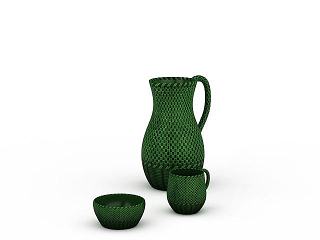 创意茶具模型