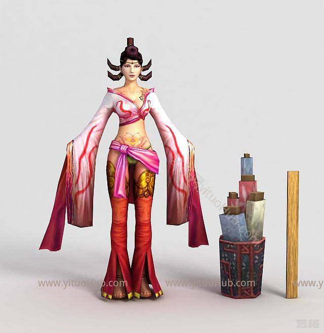 游戏人物角色妙手裁缝模型