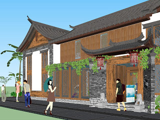 新中式风格乡村四合院