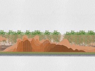 新中式山水景墙